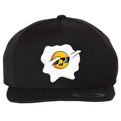 Dab Dabbing Egg Funny Fried Egg Wool Snapback Cap