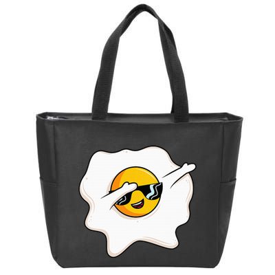 Dab Dabbing Egg Funny Fried Egg Zip Tote Bag