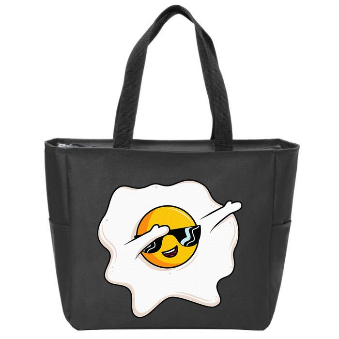 Dab Dabbing Egg Funny Fried Egg Zip Tote Bag