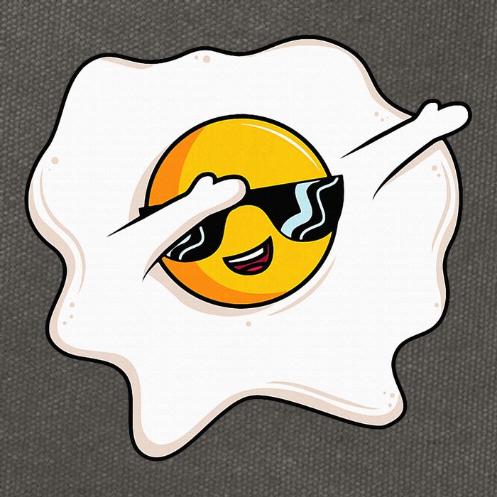 Dab Dabbing Egg Funny Fried Egg Cotton Canvas Backpack