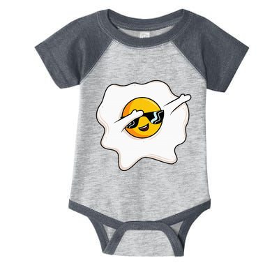 Dab Dabbing Egg Funny Fried Egg Infant Baby Jersey Bodysuit