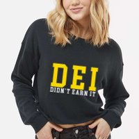 Dei DidnT Earn It Cropped Pullover Crew