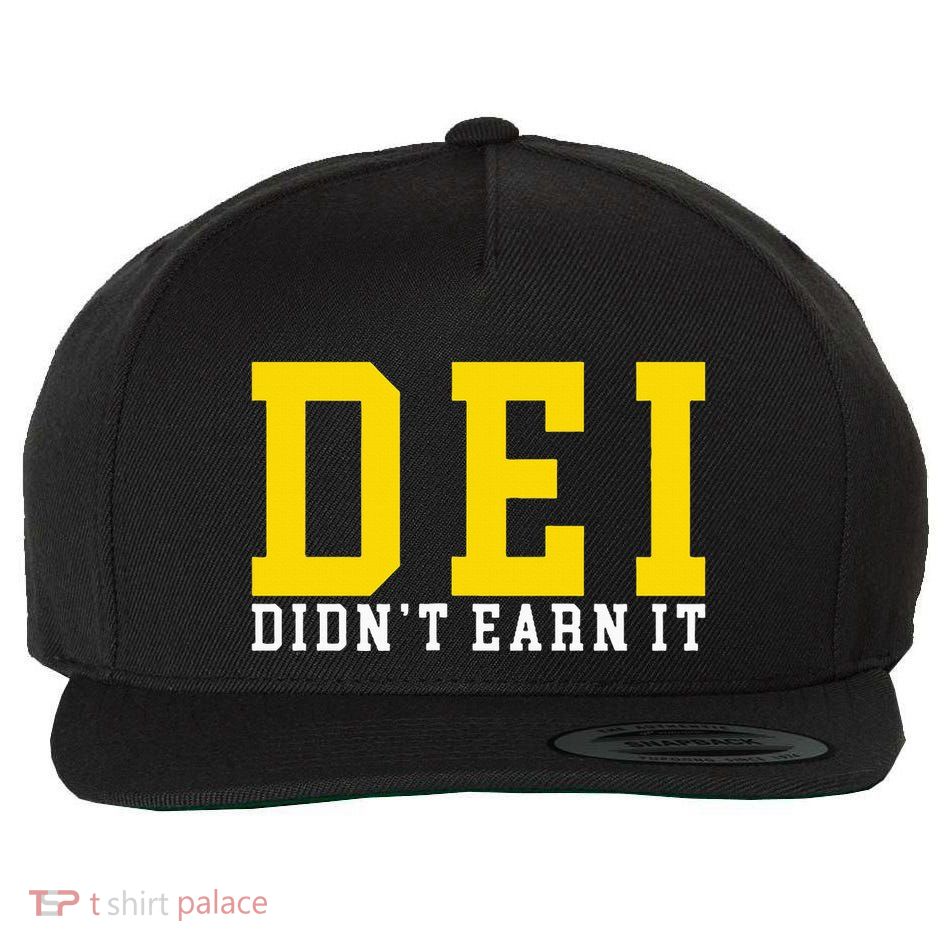 Dei DidnT Earn It Wool Snapback Cap
