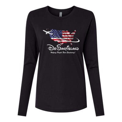 DeSantisLand Womens Cotton Relaxed Long Sleeve T-Shirt