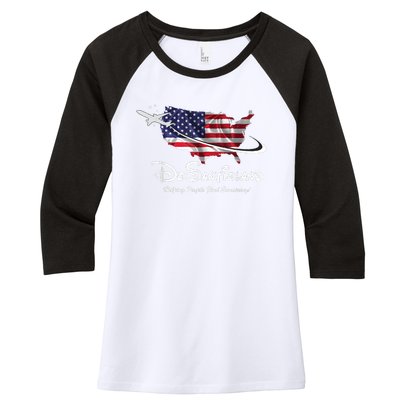 DeSantisLand Women's Tri-Blend 3/4-Sleeve Raglan Shirt