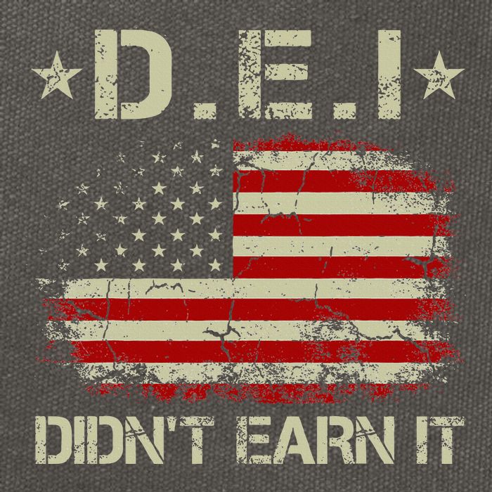 Dei DidnT Earn It Funny Humor Cotton Canvas Backpack