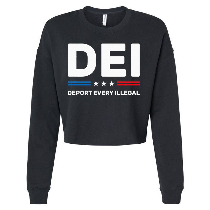 Dei Deport Every Illegal Cropped Pullover Crew