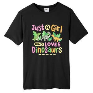 Dinosaur Dinosaurs Expert Just A Girl Who Loves Dinosaurs Tall Fusion ChromaSoft Performance T-Shirt