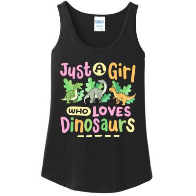 Dinosaur Dinosaurs Expert Just A Girl Who Loves Dinosaurs Ladies Essential Tank