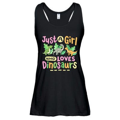 Dinosaur Dinosaurs Expert Just A Girl Who Loves Dinosaurs Ladies Essential Flowy Tank