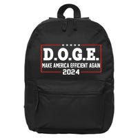 D.O.G.E Doge Efficiency Make America Efficient Again 16 in Basic Backpack