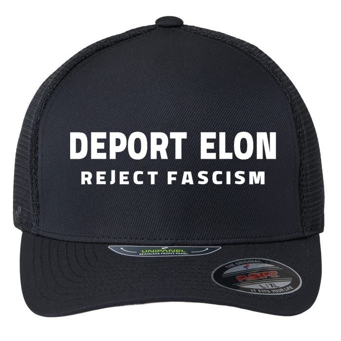 Deport Deporte Elon Reject Fascism  Flexfit Unipanel Trucker Cap