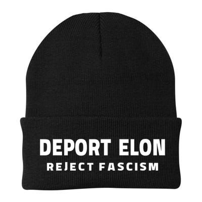 Deport Deporte Elon Reject Fascism  Beanie