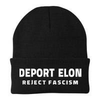 Deport Deporte Elon Reject Fascism  Beanie