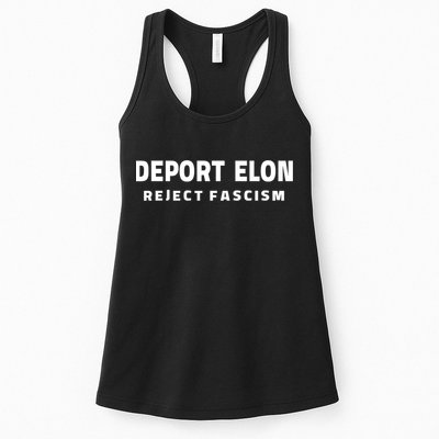 Deport Deporte Elon Reject Fascism  Womens Tank Top