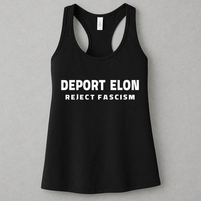 Deport Deporte Elon Reject Fascism  Womens Tank Top
