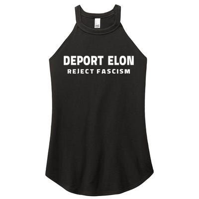 Deport Deporte Elon Reject Fascism  Women's Perfect Tri Rocker Tank