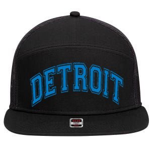 Detroit 7 Panel Mesh Trucker Snapback Hat