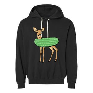 Dill Doe Funny Adult Humor Dill Pickle Deer Redneck Dill Doe Garment-Dyed Fleece Hoodie