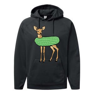 Dill Doe Funny Adult Humor Dill Pickle Deer Redneck Dill Doe Performance Fleece Hoodie