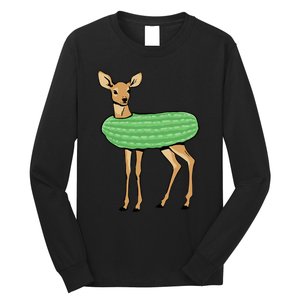 Dill Doe Funny Adult Humor Dill Pickle Deer Redneck Dill Doe Long Sleeve Shirt