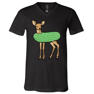 Dill Doe Funny Adult Humor Dill Pickle Deer Redneck Dill Doe V-Neck T-Shirt