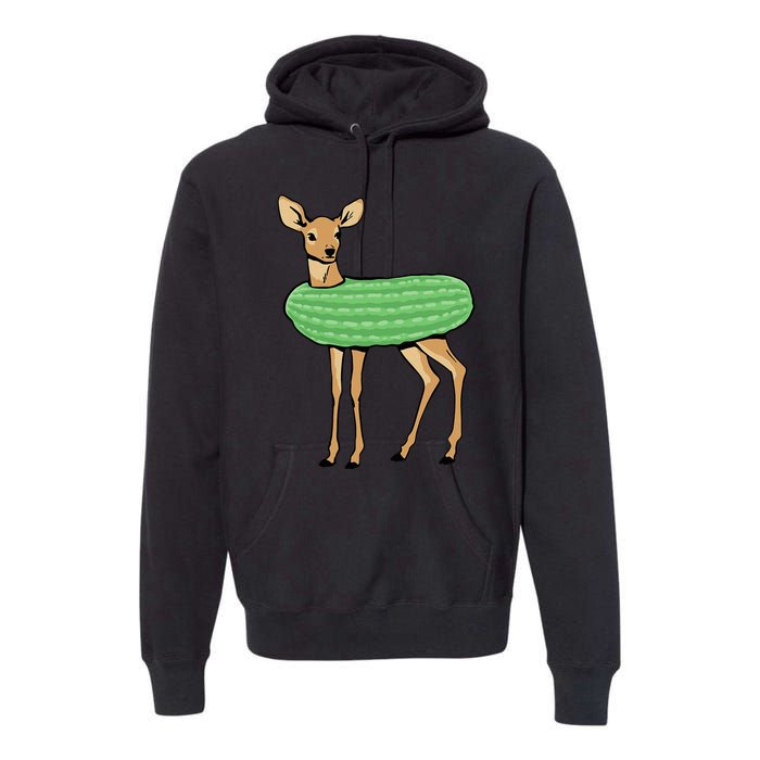 Dill Doe Funny Adult Humor Dill Pickle Deer Redneck Dill Doe Premium Hoodie