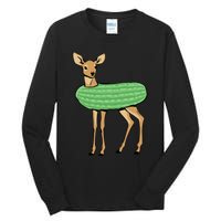 Dill Doe Funny Adult Humor Dill Pickle Deer Redneck Dill Doe Tall Long Sleeve T-Shirt