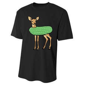 Dill Doe Funny Adult Humor Dill Pickle Deer Redneck Dill Doe Performance Sprint T-Shirt