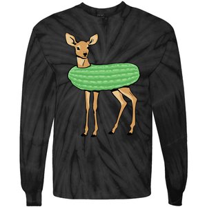 Dill Doe Funny Adult Humor Dill Pickle Deer Redneck Dill Doe Tie-Dye Long Sleeve Shirt