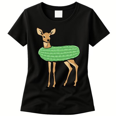 Dill Doe Funny Adult Humor Dill Pickle Deer Redneck Dill Doe Womens T-Shirt