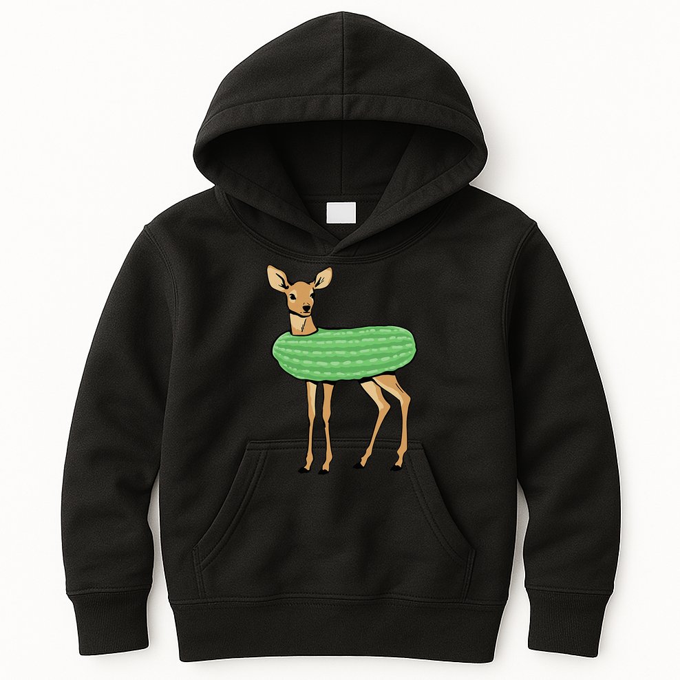 Dill Doe Funny Adult Humor Dill Pickle Deer Redneck Dill Doe Kids Hoodie