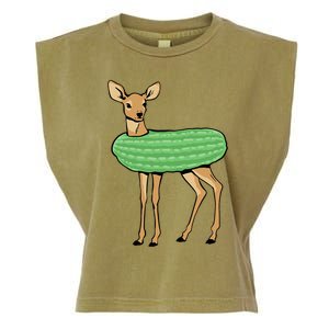 Dill Doe Funny Adult Humor Dill Pickle Deer Redneck Dill Doe Garment-Dyed Women's Muscle Tee