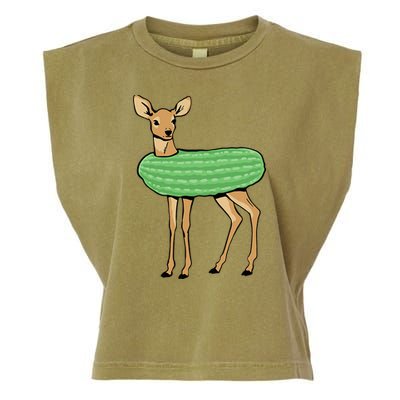 Dill Doe Funny Adult Humor Dill Pickle Deer Redneck Dill Doe Garment-Dyed Women's Muscle Tee