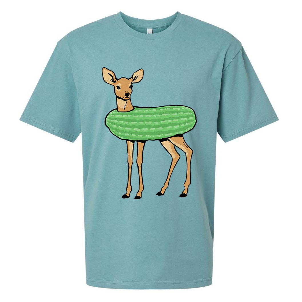 Dill Doe Funny Adult Humor Dill Pickle Deer Redneck Dill Doe Sueded Cloud Jersey T-Shirt
