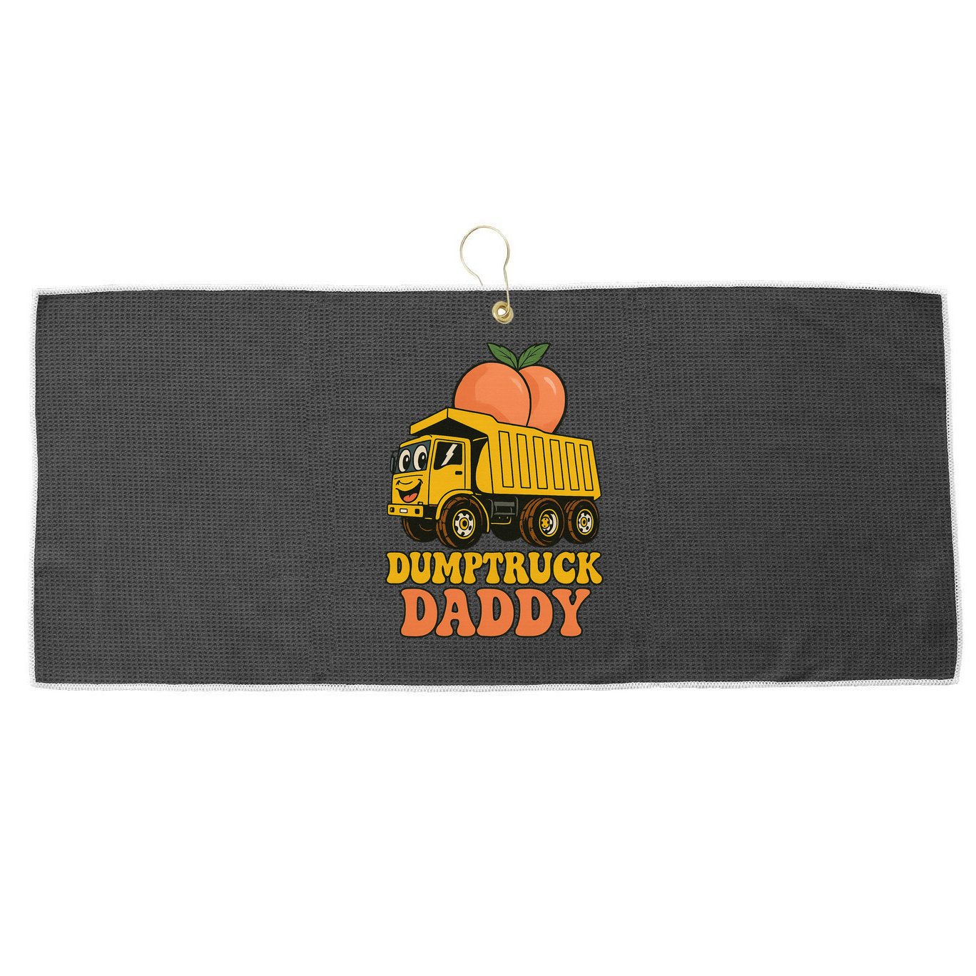 Dumptruck Daddy Funny Dad Fathers Day Large Microfiber Waffle Golf Towel
