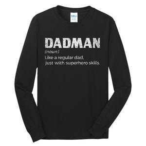 Dadman Definition For Funny Fathers Day Dad Tall Long Sleeve T-Shirt