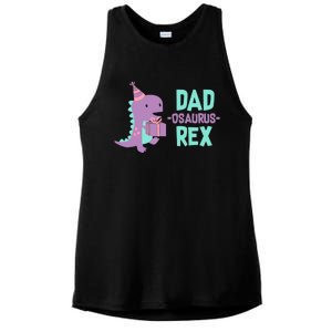 Dad Dinosaur Family Matching Birthday Girl Party Daughter Ladies PosiCharge Tri-Blend Wicking Tank