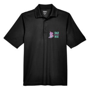 Dad Dinosaur Family Matching Birthday Girl Party Daughter Men's Origin Performance Pique Polo