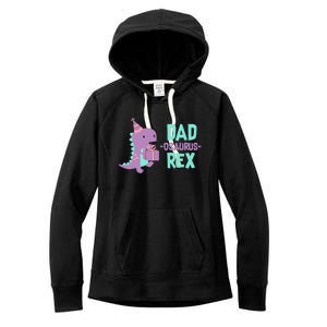 Dad Dinosaur Family Matching Birthday Girl Party Daughter Women's Fleece Hoodie