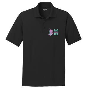 Dad Dinosaur Family Matching Birthday Girl Party Daughter PosiCharge RacerMesh Polo