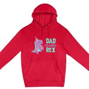 Dad Dinosaur Family Matching Birthday Girl Party Daughter Premium Pullover Hoodie