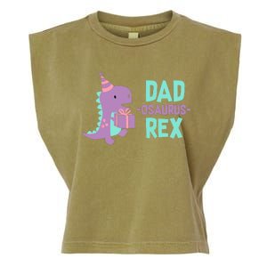 Dad Dinosaur Family Matching Birthday Girl Party Daughter Garment-Dyed Women's Muscle Tee