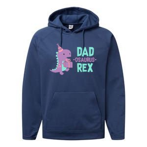 Dad Dinosaur Family Matching Birthday Girl Party Daughter Performance Fleece Hoodie