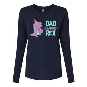 Dad Dinosaur Family Matching Birthday Girl Party Daughter Womens Cotton Relaxed Long Sleeve T-Shirt