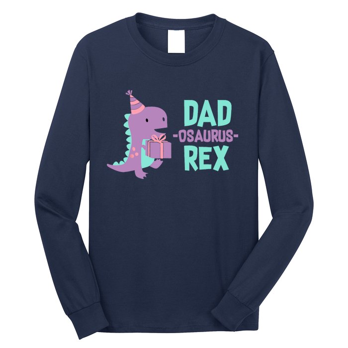 Dad Dinosaur Family Matching Birthday Girl Party Daughter Long Sleeve Shirt