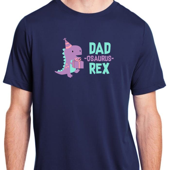 Dad Dinosaur Family Matching Birthday Girl Party Daughter Adult ChromaSoft Performance T-Shirt