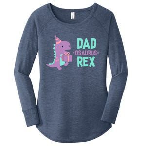 Dad Dinosaur Family Matching Birthday Girl Party Daughter Women's Perfect Tri Tunic Long Sleeve Shirt