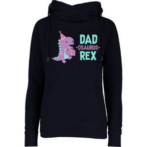 Dad Dinosaur Family Matching Birthday Girl Party Daughter Womens Funnel Neck Pullover Hood