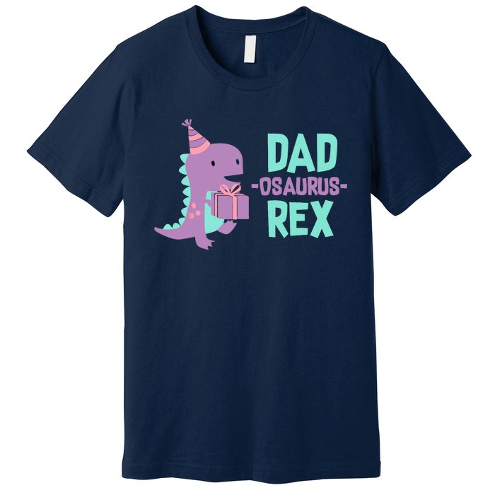 Dad Dinosaur Family Matching Birthday Girl Party Daughter Premium T-Shirt